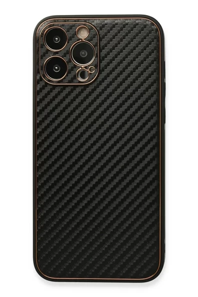 Newface Apple iPhone 13 Pro Kılıf Coco Karbon Silikon - Siyah ürün görseli 1