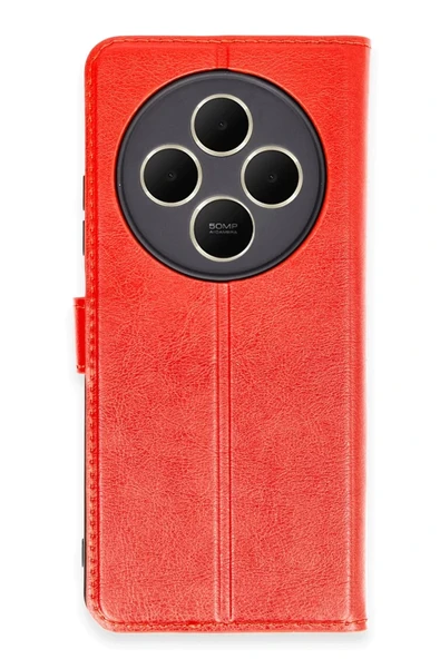 Newface Xiaomi Redmi 14C Kılıf Trend S Plus Kapaklı Kılıf - Kırmızı ürün görseli 1
