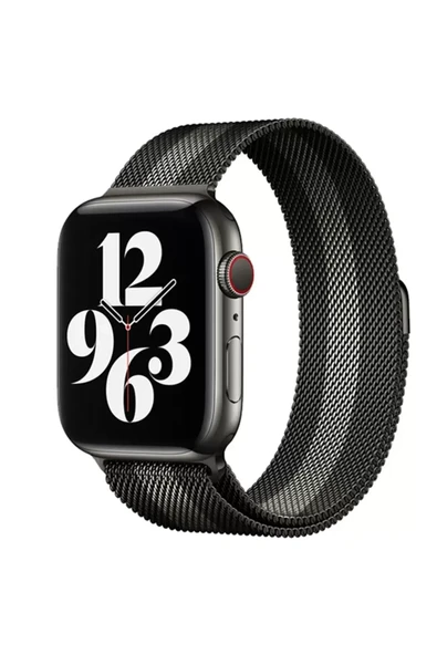 Newface Apple Watch 38mm Metal Mıknatıslı Kordon - Siyah-Beyaz ürün görseli 1