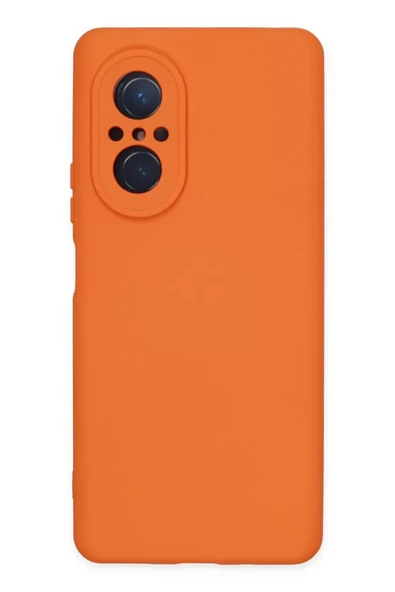 Newface Huawei Nova 9 SE Kılıf Nano içi Kadife Silikon - Turuncu ürün görseli 1