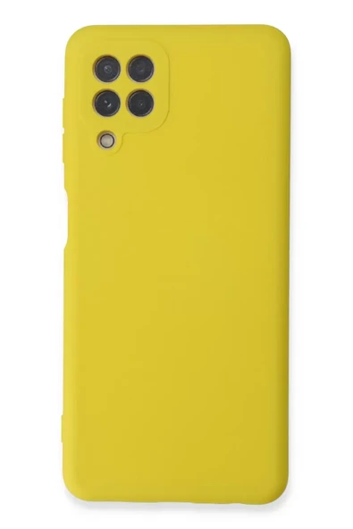 Newface Samsung Galaxy A22 Kılıf Nano içi Kadife Silikon - Sarı ürün görseli 1