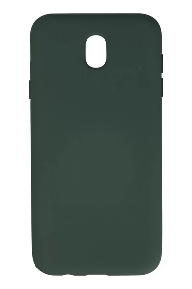 Newface Samsung Galaxy J7 Pro / J730 Kılıf Nano içi Kadife Silikon - Koyu Yeşil ürün görseli 1