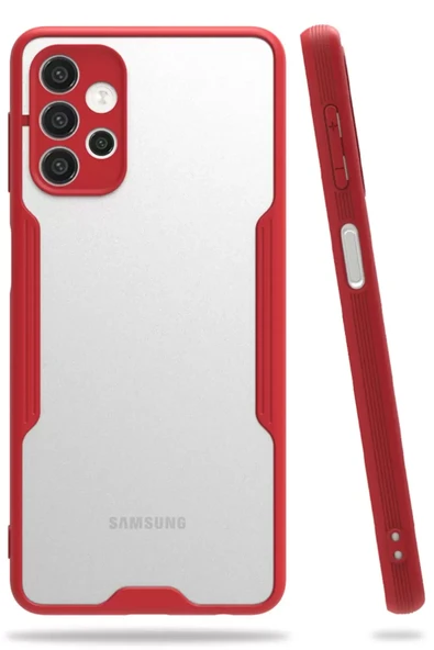 Newface Samsung Galaxy A72 Kılıf Platin Silikon - Kırmızı ürün görseli 1