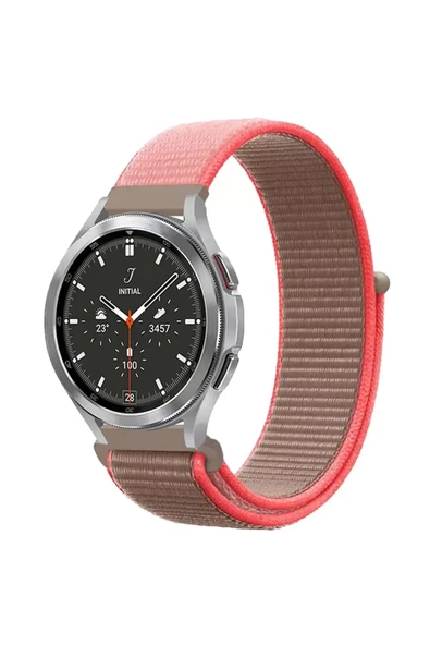 Newface Watch 22mm Hasırlı Cırtcırtlı Kordon - Pembe ürün görseli 1