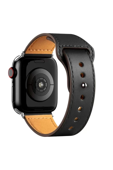 Newface Apple Watch 42mm KR415 Luaz Deri Kordon - Siyah ürün görseli 1