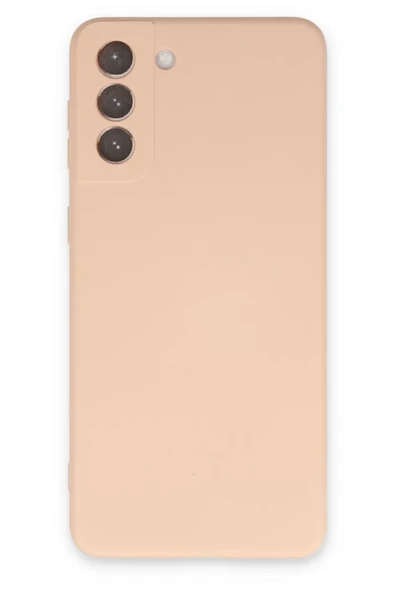 Newface Samsung Galaxy S21 Plus Kılıf Nano içi Kadife Silikon - Pudra ürün görseli 1