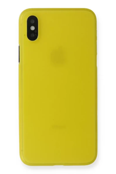 Newface Apple iPhone X Kılıf PP Ultra İnce Kapak - Sarı ürün görseli 1