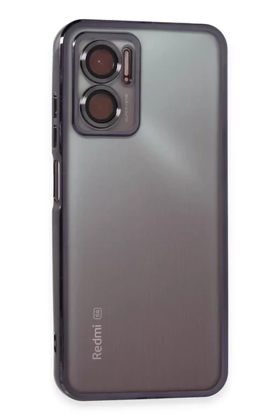 Newface Xiaomi Redmi 10 5G Kılıf Razer Lensli Silikon - Mor ürün görseli 1