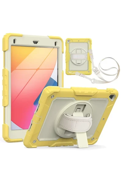 Newface Apple iPad 5 Air 9.7 Kılıf Strap New Tablet Kapak - Sarı ürün görseli 1
