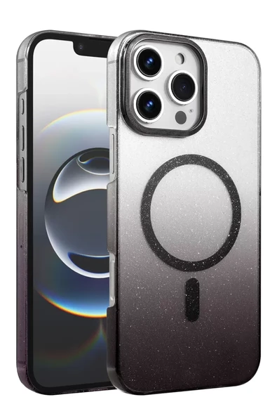 Newface Apple iPhone 16 Pro Glossy Magsafe Kapak - Siyah ürün görseli 1