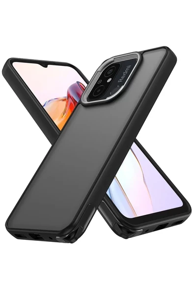 Newface Xiaomi Redmi 12C Kılıf Elegant Kapak - Siyah ürün görseli 1