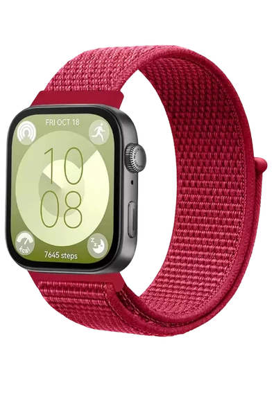 Newface Huawei Fit 4 Hasırlı Cırtcırtlı Kordon - Kırmızı ürün görseli 1
