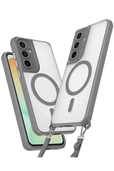 Newface Samsung Galaxy S25 Plus Kılıf Enka Magsafe Silikon Kılıf - Titan Gri ürün görseli 1