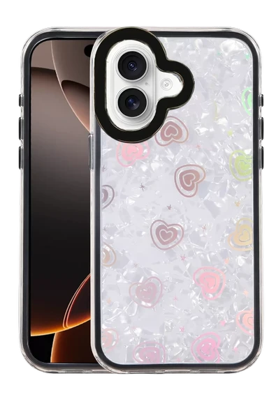 Newface Apple iPhone 16 Lumi Desenli Kapak - Siyah ürün görseli 1