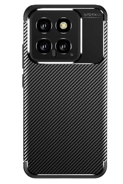 Newface Xiaomi Mi 14T Kılıf Auto Focus Karbon Kapak - Siyah ürün görseli 1