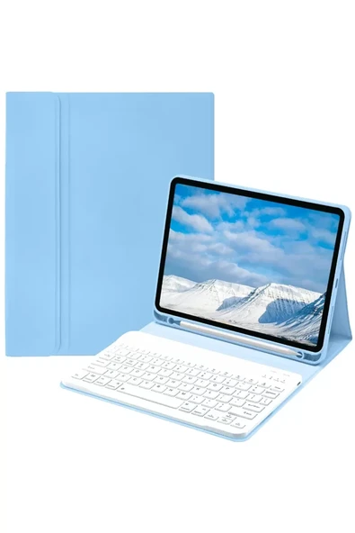 Newface Apple iPad Pro 11 (2022) Kılıf KC01 Smart Klavyeli Tablet Kılıfı - Açık Mavi ürün görseli 1