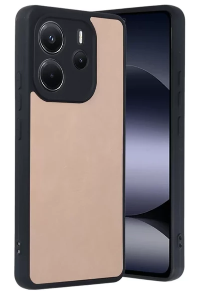 Newface Xiaomi Redmi Note 14 4G Kılıf Aras Deri Kapak - Pudra ürün görseli 1