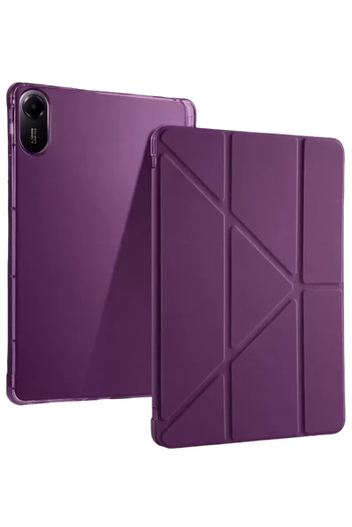 Newface Xiaomi Redmi Pad 2 Kalemlikli Mars Tablet Kılıfı - Mürdüm ürün görseli 1