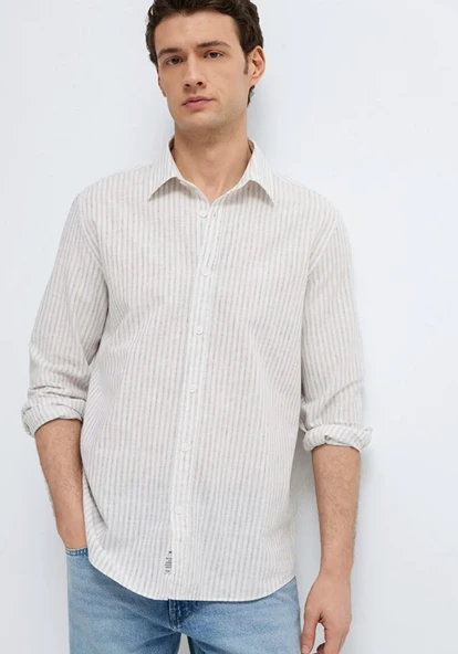 Mavi M0212004 Keten Karışımlı Gömlek Regular Fit Erkek Gömlek ürün görseli 1