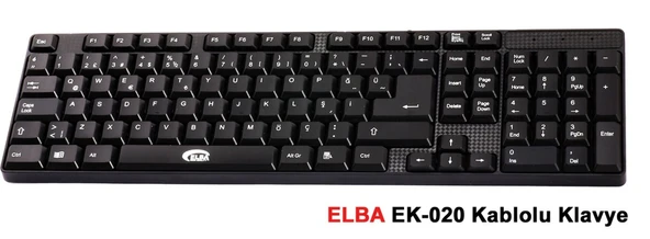 Elba EK-020 Q Usb Siyah Türkçe Kablolu Standart Klavye (1.8Mt Kablo Uzunluğu) ürün görseli 1