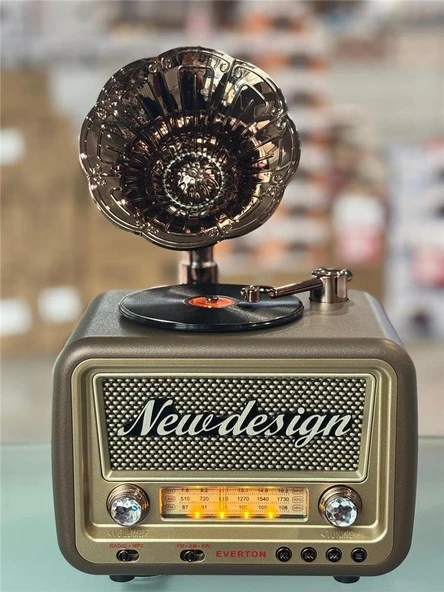 Everton Rt-609  Bluetooth Fm-Usb-Tf-Aux  Şarjlı Nostaljik Radyo ürün görseli 1