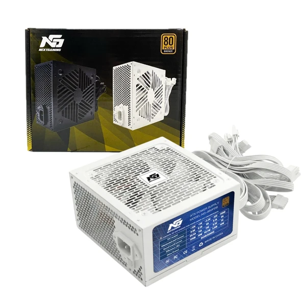 850W 80+ Bronze Ultra Sessiz Fdb Fan Atx M-Atx Power Supply Beyaz ürün görseli 1