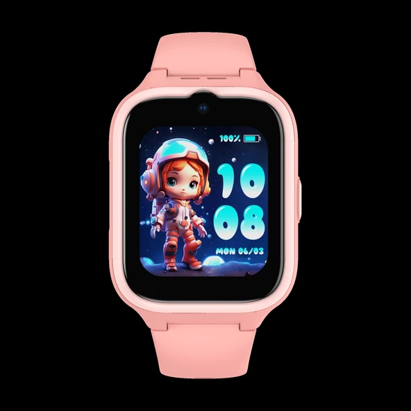 Buff Kids Watch Play 4.5G Sim Kartlı Akıllı Çocuk Saati - Pembe ürün görseli 1