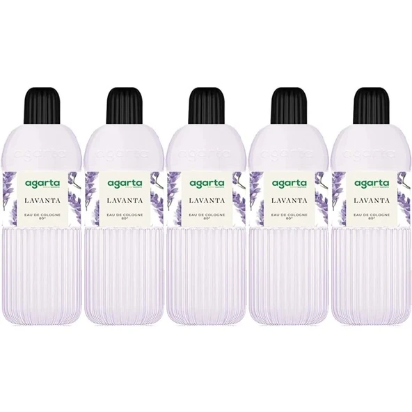 Agarta Kolonya 400 ML Lavanta 80 Derece Pet Şişe (5 Li Set) ürün görseli 1