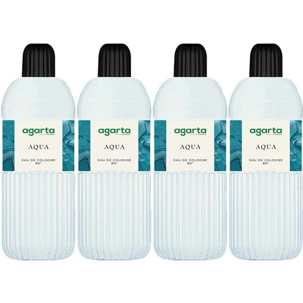 Agarta Kolonya 400 ML Aqua 80 Derece Pet Şişe (4 Lü Set) ürün görseli 1