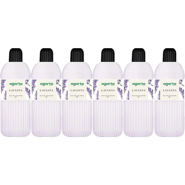 Agarta Kolonya 400 ML Lavanta 80 Derece Pet Şişe (6 Lı Set) ürün görseli 1
