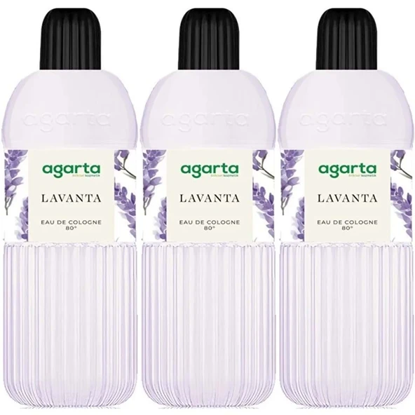 Agarta Kolonya 400 ML Lavanta 80 Derece Pet Şişe (3 Lü Set) ürün görseli 1