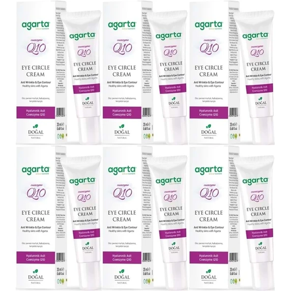Agarta Doğal Göz Altı Kırışıklık ve Koyu Halka Yaşlandırma Karşıtı Antiaging Kremi 20 ML (6 Lı Set) ürün görseli 1