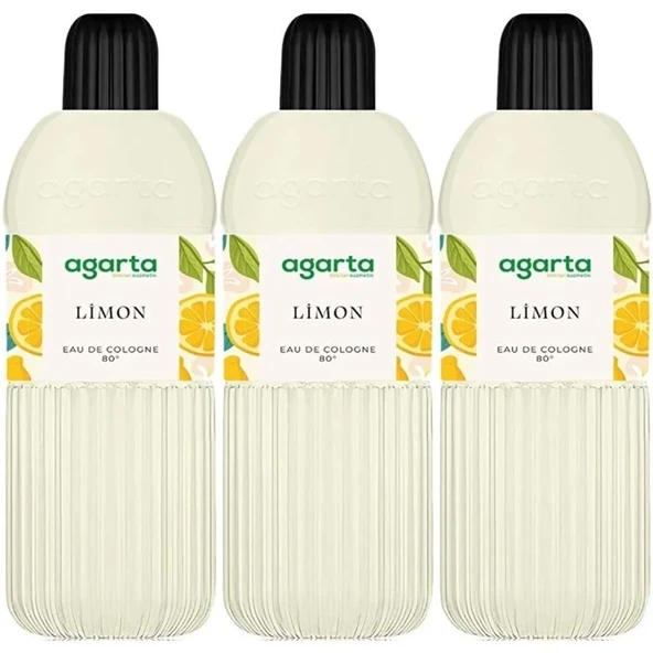 Agarta Kolonya 400 ML Limon 80 Derece Pet Şişe (3 Lü Set) ürün görseli 1