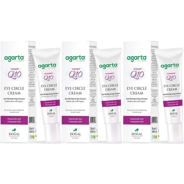 Agarta Doğal Göz Altı Kırışıklık ve Koyu Halka Yaşlandırma Karşıtı Antiaging Kremi 20 ML (3 Lü Set) ürün görseli 1