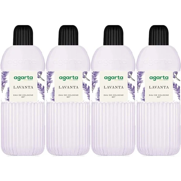 Agarta Kolonya 400 ML Lavanta 80 Derece Pet Şişe (4 Lü Set) ürün görseli 1