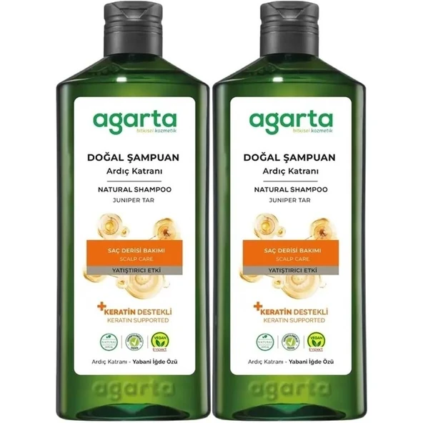 Agarta Doğal Şampuan 400 ML Ardıç Katranı ve Keratin (2 Li Set) ürün görseli 1