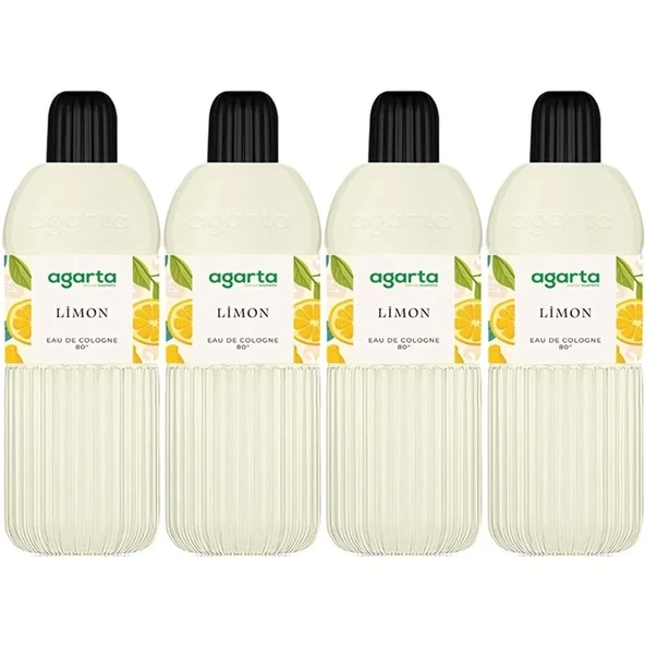 Agarta Kolonya 400 ML Limon 80 Derece Pet Şişe (4 Lü Set) ürün görseli 1