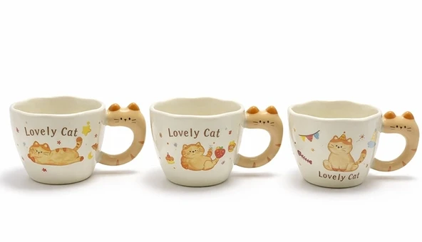 3d Kedi Figürlü Kupa Bardak Alk5036 ürün görseli 1