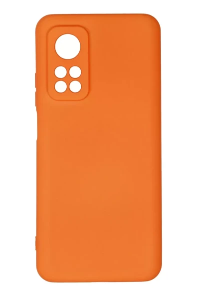 Newface Xiaomi Mi 10T Kılıf Nano içi Kadife Silikon - Turuncu ürün görseli 1