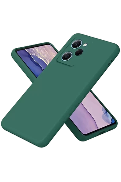 Newface Xiaomi Poco X5 Pro 5G Nano içi Kadife Silikon - Koyu Yeşil ürün görseli 1