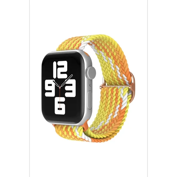 Newface Apple Watch 38mm Star Kordon - Turuncu-Sarı - Resim 2