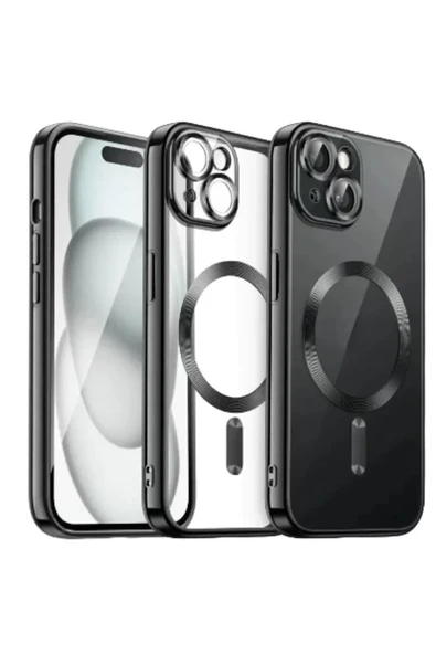 Newface Apple iPhone 15 Kılıf Kross Magneticsafe Kapak - Siyah ürün görseli 1