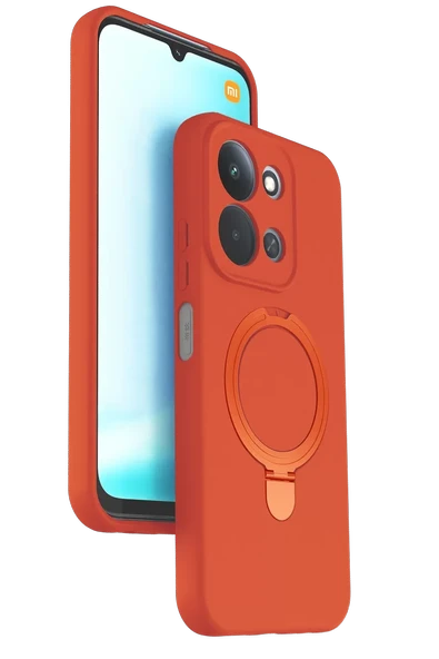 Newface Xiaomi Redmi 15C 4G Regal Magsafe Standlı Kapak - Turuncu ürün görseli 1