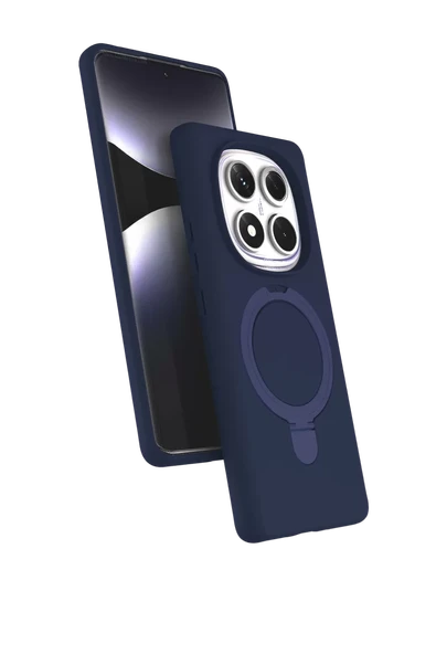 Newface Xiaomi Redmi Note 14 Pro 5G Regal Magsafe Standlı Kapak - Lacivert ürün görseli 1
