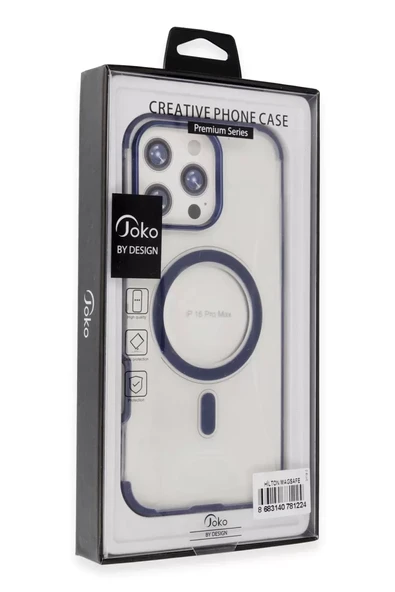 Joko Apple iPhone 14 Pro Max Hilton Magsafe Kapak - Lacivert - Resim 2