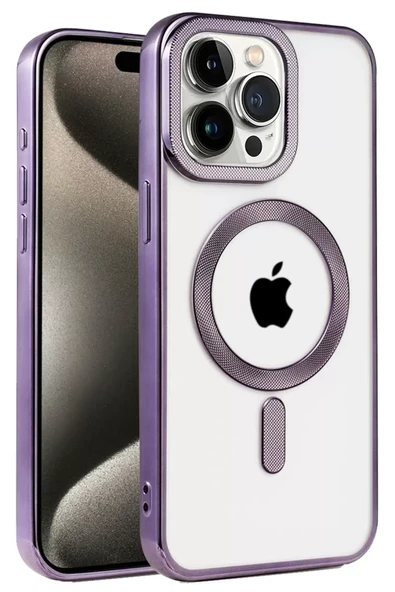 Newface Apple iPhone 14 Pro Kılıf Kronos Magsafe Kapak - Derin Mor ürün görseli 1