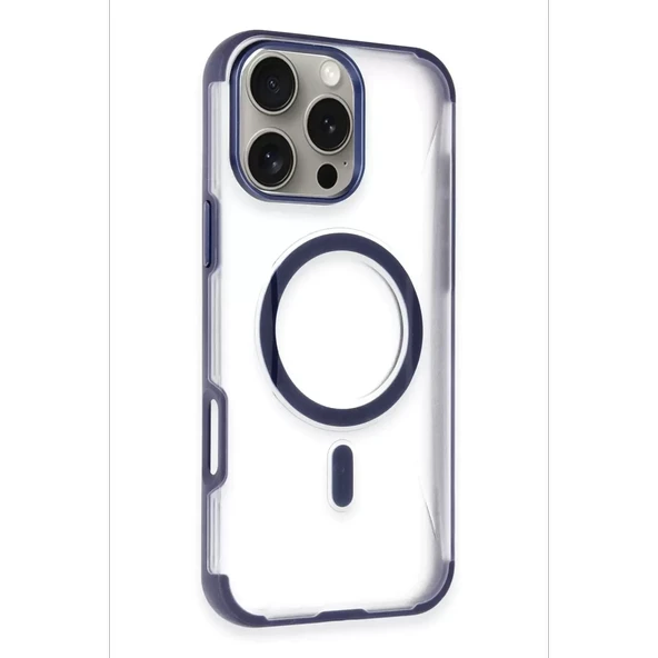Joko Apple iPhone 14 Pro Max Hilton Magsafe Kapak - Lacivert - Resim 3