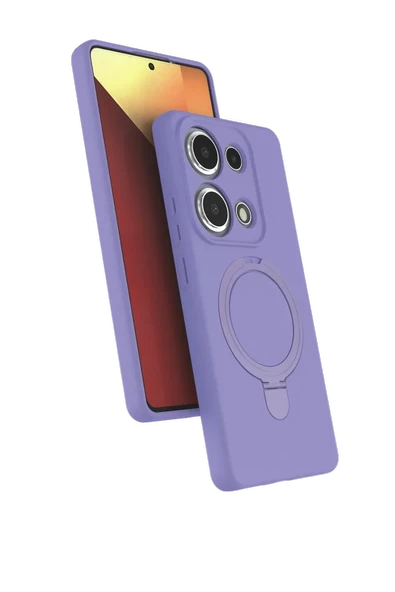 Newface Xiaomi Redmi Note 13 Pro 4G Regal Magsafe Standlı Kapak - Lila ürün görseli 1