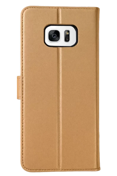 Newface Samsung Galaxy S7 Edge Trend S Plus Kapaklı Kılıf - Gold ürün görseli 1
