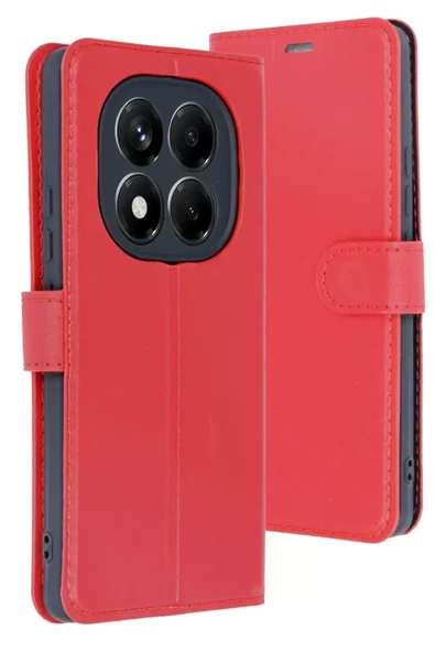 Newface Xiaomi Redmi Note 14 4G Kılıf Trend S Plus Kapaklı Kılıf - Kırmızı ürün görseli 1